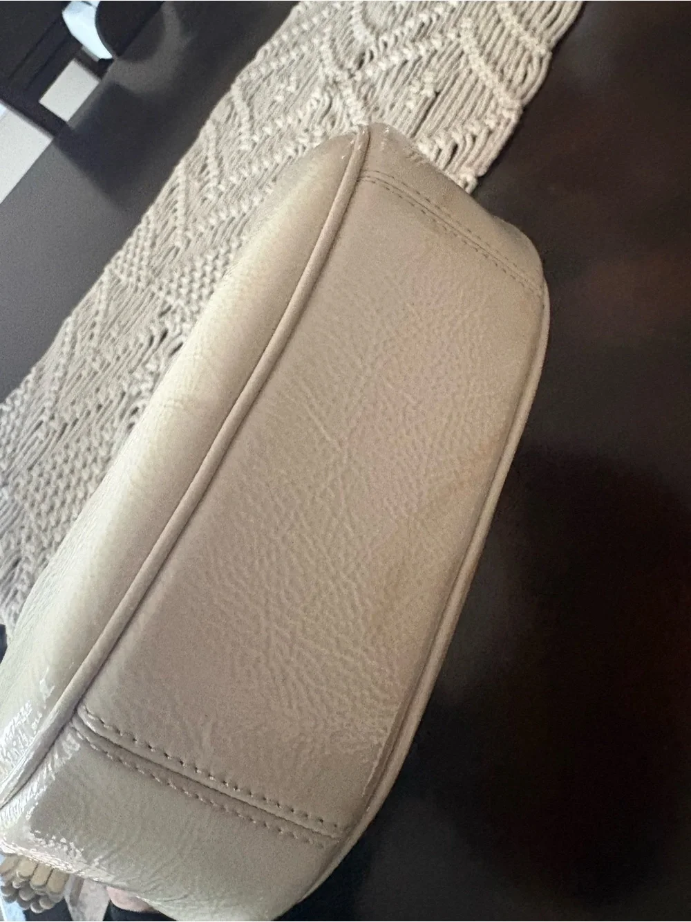 COACH Carmen Mini Bag fast shipping no straps EUC beige color